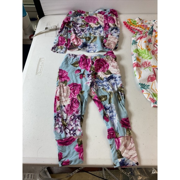 Baby girl 6-9 months 5pc lot Bamboo PJs Kyte , Mudpie romper NEW Floral - Picture 5 of 12